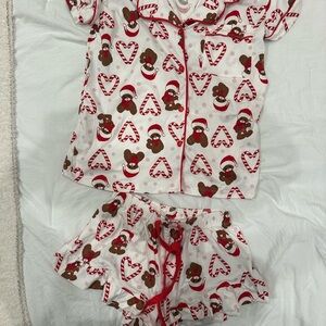 Holiday Pajama Set - Red and White